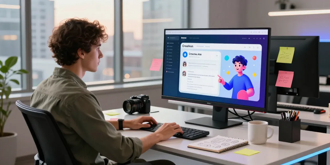 Interactive Crushon AI chatbot experience in a modern workspace.